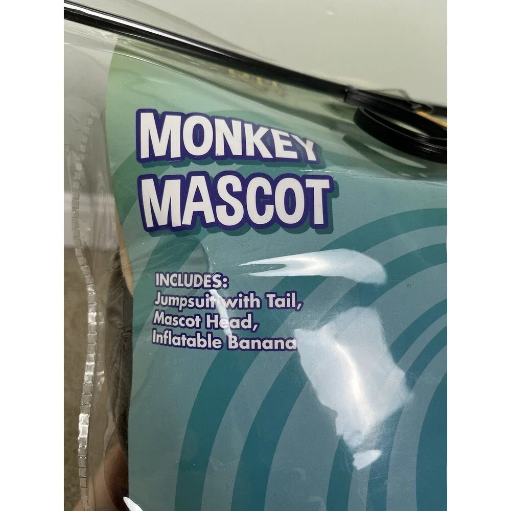 Spirit Halloween Monkey Mascot Costume Kids Child Size S/M Inflatable Banana EUC